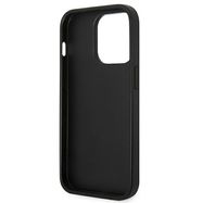 Karl Lagerfeld Saffiano Karl&#39;s Head Patch Case for iPhone 14 Pro - Silver, Karl Lagerfeld