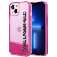 Karl Lagerfeld Liquid Glitter Elong Case for iPhone 14 6.1&quot; - Pink, Karl Lagerfeld