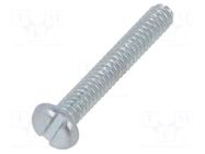 Screw; UNC4-40x19.1; Head: cheese head; slotted; steel; zinc KEYSTONE