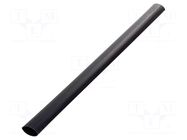 Heat shrink sleeve; 40mm; black; Diam.after shrinking: 12mm HELLERMANNTYTON