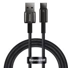 Baseus Tungsten Gold cable USB-A - USB-C 480Mb/s 100W 1m black (CAWJ000001), Baseus
