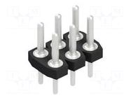 Connector: pin strips; pin header; male; PIN: 6; THT; 1.5A; 60V; 2x3 FISCHER ELEKTRONIK