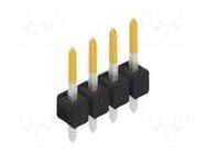 Connector: pin strips; pin header; male; PIN: 4; SL 1; 3A; 250V; THT FISCHER ELEKTRONIK