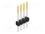 Connector: pin strips; pin header; male; PIN: 4; 3A; 250V; THT; 1x4 FISCHER ELEKTRONIK