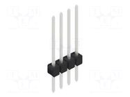 Connector: pin strips; pin header; male; PIN: 4; 3A; 250V; THT; 1x4 FISCHER ELEKTRONIK