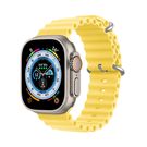 Dux Ducis Strap Watch Strap 9 / 8 / 7 / 6 / 5 / 4 / 3 / 2 / SE (41 / 40 / 38mm) Silicone Band Bracelet Yellow (OceanWave Version), Dux Ducis