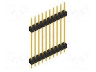 Connector: pin strips; pin header; male; PIN: 10; 3A; 250V; THT; 1x10 FISCHER ELEKTRONIK