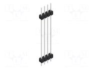 Connector: pin strips; pin header; male; PIN: 4; 3A; 250V; THT; 1x4 FISCHER ELEKTRONIK
