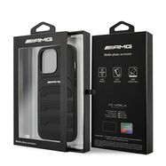 AMG AMHCP14XGSEBK iPhone 14 Pro Max 6,7 &quot;black / black hardcase Leather Debossed Lines, Mercedes