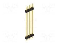 Connector: pin strips; pin header; male; PIN: 5; 3A; 250V; THT; 1x5 FISCHER ELEKTRONIK