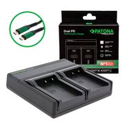  PATONA Premium Dual PD Performance charger for Casio NP-90 incl. USB-C input/output, PATONA