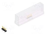 Connector: pin strips; pin header; male; PIN: 4; 3A; 100V; SMT; 2mm FISCHER ELEKTRONIK