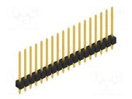 Connector: pin strips; pin header; male; PIN: 18; THT; 3A; 250V; 1x18 FISCHER ELEKTRONIK