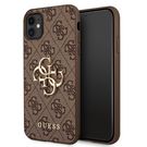 Guess case for iPhone 11 / XR from the 4G Big Metal Logo series - brown, Guess