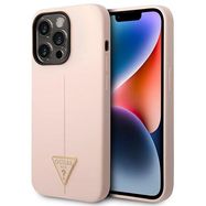 Guess GUHCP14LSLTGP iPhone 14 Pro 6.1&quot; pink/pink hardcase Silicone Triangle, Guess