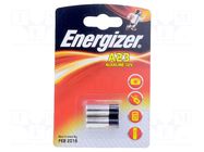 Battery: alkaline; 23A,8LR932,LRV08,MN21; 12V; non-rechargeable ENERGIZER
