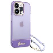Guess GUHCP14XHGCOHU iPhone 14 Pro Max 6.7&quot; purple/purple hardcase Translucent Pearl Strap, Guess
