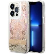 Guess GUHCP14XLFLSD iPhone 14 Pro Max 6.7&quot; gold/gold hardcase Paisley Liquid Glitter, Guess