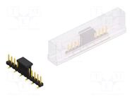 Connector: pin strips; pin header; male; PIN: 12; 3A; 250V; SMT; 1x12 FISCHER ELEKTRONIK