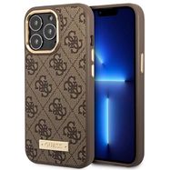 Guess GUHMP14LU4GPRW iPhone 14 Pro 6.1 "brown / brown hard case 4G Logo Plate MagSafe, Guess