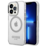 Guess GUHMP14XHTRMS iPhone 14 Pro Max 6.7&quot; silver/silver hard case Metal Outline Magsafe, Guess
