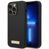 Guess GUHMP14XSBPLK iPhone 14 Pro Max 6.7" black/black hard case Silicone Logo Plate MagSafe, Guess