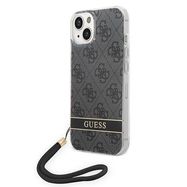 Guess GUOHCP14MH4STK iPhone 14 Plus 6.7 &quot;black / black hardcase 4G Print Strap, Guess