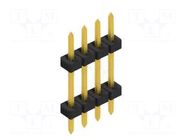 Connector: pin strips; pin header; male; PIN: 4; 3A; 100V; THT; 2mm FISCHER ELEKTRONIK