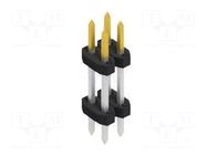 Connector: pin strips; pin header; male; PIN: 4; 3A; 100V; THT; 2mm FISCHER ELEKTRONIK