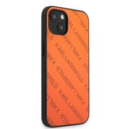 Karl Lagerfeld KLHCP13SPTLO iPhone 13 mini 5,4 &quot;hardcase orange / orange Perforated Allover, Karl Lagerfeld