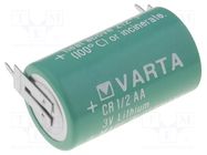 Battery: lithium; 1/2AA,1/2R6; 3V; 950mAh; non-rechargeable; 2pin VARTA MICROBATTERY