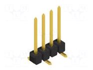 Connector: pin strips; pin header; male; PIN: 4; 3A; 250V; SMT; 1x4 FISCHER ELEKTRONIK
