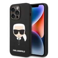 Karl Lagerfeld KLHMP14LSLKHBK iPhone 14 Pro 6.1 &quot;hardcase black / black Silicone Karl`s Head Magsafe, Karl Lagerfeld