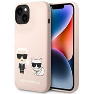 Karl Lagerfeld KLHMP14MSSKCI iPhone 14 Plus 6.7 &quot;hardcase light pink / light pink Silicone Karl &amp; Choupette Magsafe, Karl Lagerfeld