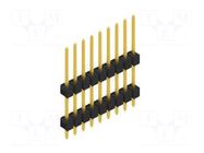 Connector: pin strips; pin header; male; PIN: 9; THT; 3A; 250V; SL 13 FISCHER ELEKTRONIK