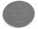 Battery: lithium; 3V; CR1620,coin; 70mAh; non-rechargeable PANASONIC