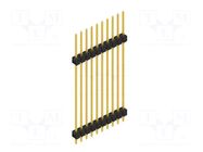 Connector: pin strips; pin header; male; PIN: 10; THT; 3A; 250V; 1x10 FISCHER ELEKTRONIK