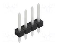 Connector: pin strips; pin header; male; PIN: 4; 3A; 250V; THT; 1x4 FISCHER ELEKTRONIK