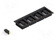 Connector: pin strips; pin header; male; PIN: 10; 3A; 100V; SMT; 2mm FISCHER ELEKTRONIK