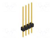 Connector: pin strips; pin header; male; PIN: 4; 3A; 250V; THT; 1x4 FISCHER ELEKTRONIK