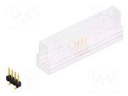 Connector: pin strips; pin header; male; PIN: 4; 3A; 250V; SMT; 1x4 FISCHER ELEKTRONIK