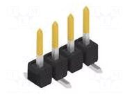 Connector: pin strips; pin header; male; PIN: 4; 3A; 250V; SMT; 1x4 FISCHER ELEKTRONIK