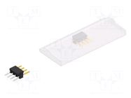 Connector: pin strips; pin header; male; PIN: 4; 3A; 250V; SMT; 1x4 FISCHER ELEKTRONIK
