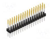 Connector: pin strips; pin header; male; PIN: 34; SL 2; 3A; 250V FISCHER ELEKTRONIK