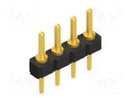 Connector: pin strips; pin header; male; PIN: 4; SL7; 3A; 250V; THT FISCHER ELEKTRONIK
