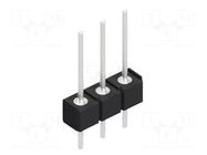 Connector: pin strips; pin header; male; PIN: 3; SL 9; 3A; 250V; THT FISCHER ELEKTRONIK