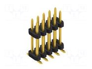 Connector: pin strips; pin header; male; PIN: 10; 3A; 100V; SMT; 2mm FISCHER ELEKTRONIK