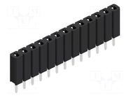 Connector: pin strips; socket; female; PIN: 13; BL 1; 3A; 125V; THT FISCHER ELEKTRONIK