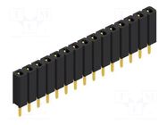 Connector: pin strips; socket; female; PIN: 15; BL 1; 3A; 125V; THT FISCHER ELEKTRONIK