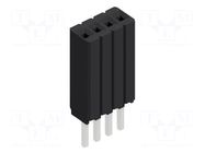 Connector: pin strips; socket; female; PIN: 4; BLM KG 1; 1.5A; 125V FISCHER ELEKTRONIK